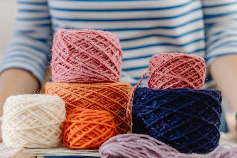 colorful knitting